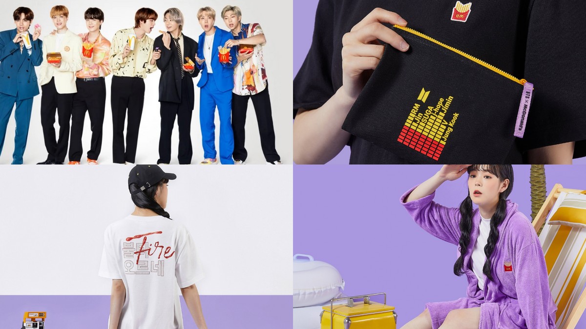 The BTS x McDonald's collaboration merch (photocards included) is